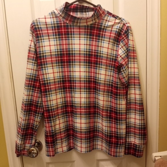 COPY - Land's End Plaid Turtleneck - Picture 2 of 2